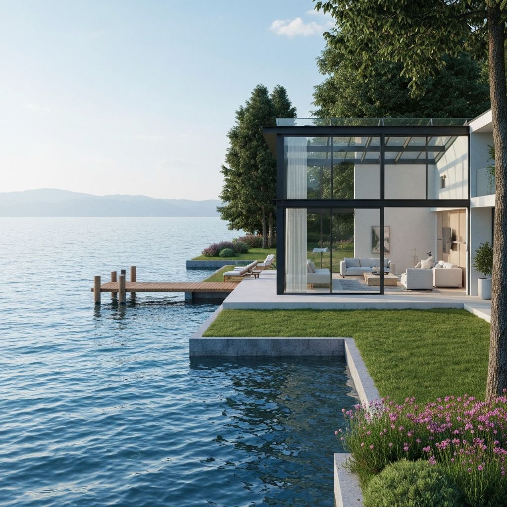 Luxury lakeside villa