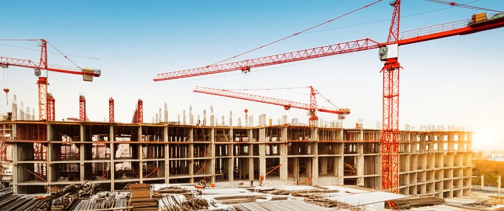 Modern construction site